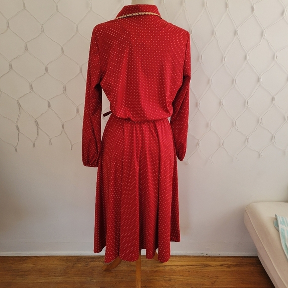 Vintage Country Swing Dress By Toni Todd • Polka-dots • Tagged Size 16 - Picture 4 of 6